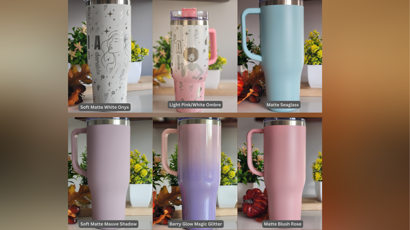 40oz Tumbler with Laser Engraved Customization
